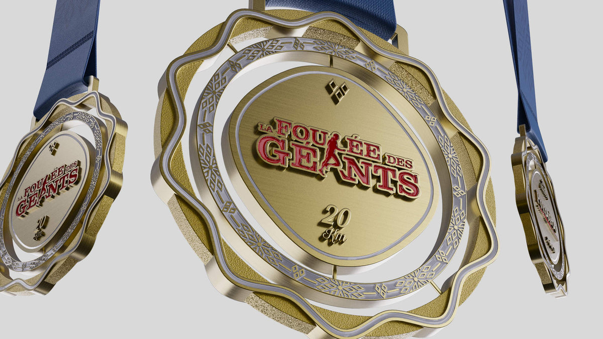 Médailles finisher personnalisées des Foulées des Géants