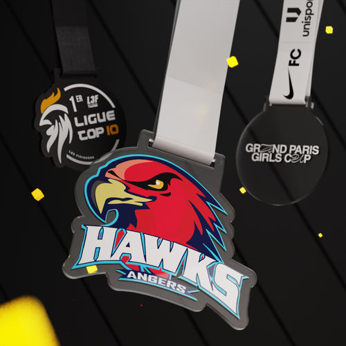 Illustration 3D médaille plastique