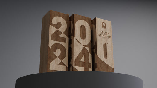 Illustration 3D trophée en bois.