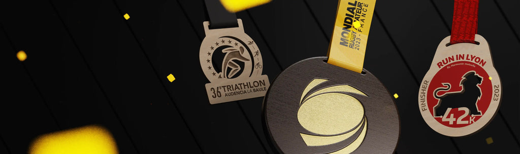 illustration 3D médaille personnalisés en bois