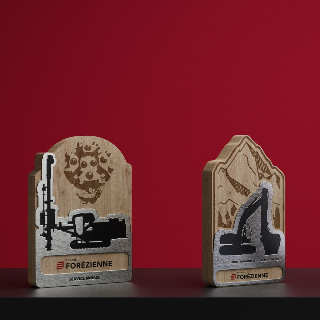 Trophées personnalisés eiffage 
