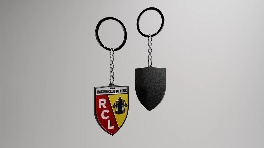 illustration 3D d'un porte clé gravé. 