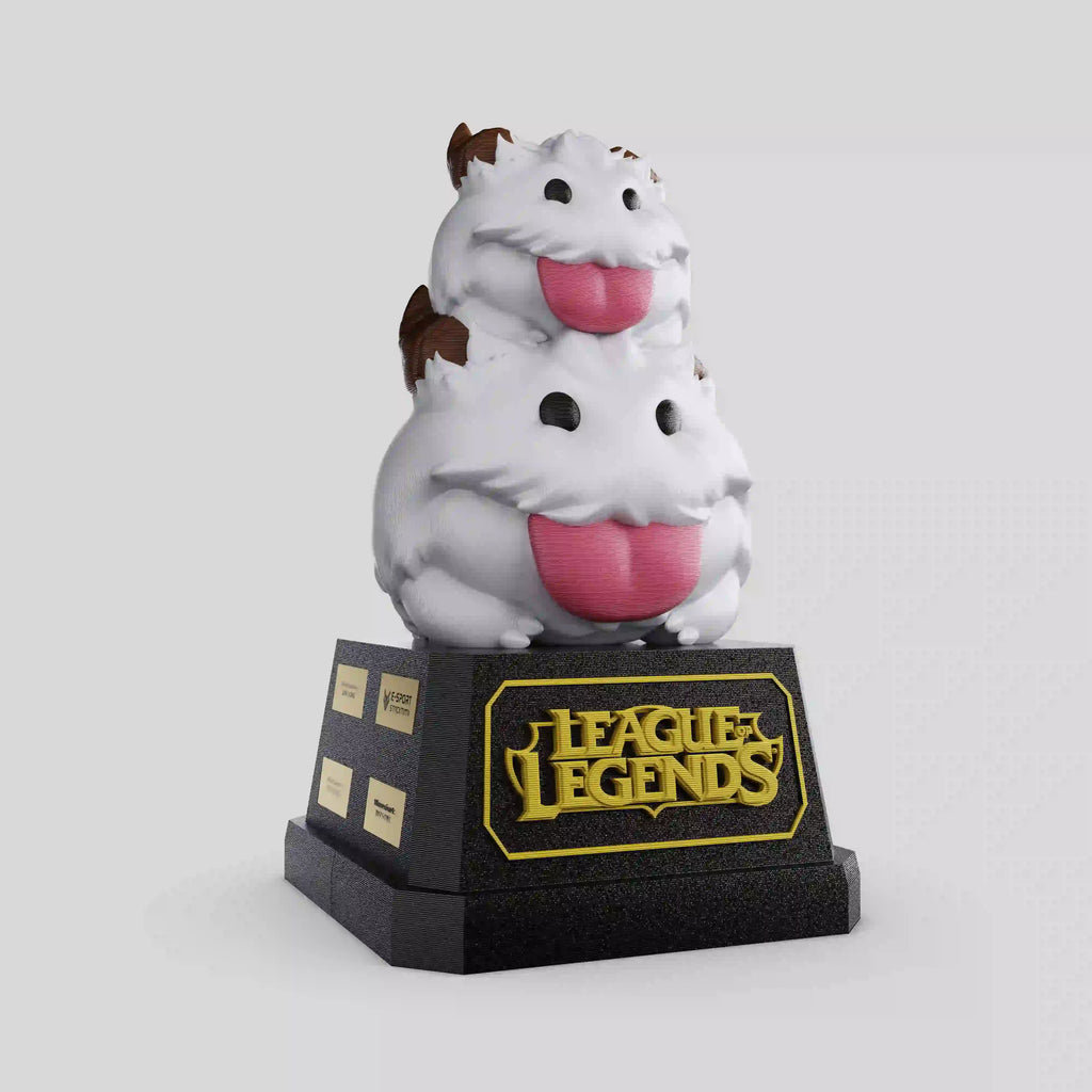 trophée en impression 3D à l'effigie de league of legends